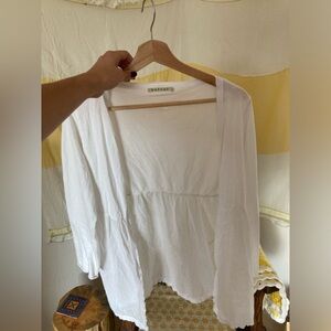 “Velvet” white light weight cardigan